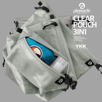 Pinnacle Clear Pouch (3 in 1) - Tas Aksesoris/Travel Organizer