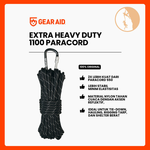 Tali Kuat Survivat & Camping - Gear Aid Extra Heavy-Duty 1100 Paracord - 50 ft