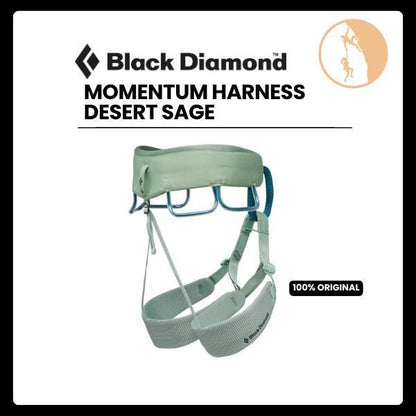 Black Diamond Women's Momentum Harness Desert Sage - Safety Climbing