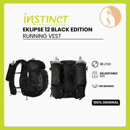 Instinct Eklipse 12L (Limited Black Edition) - Trail Running Hydration Pack