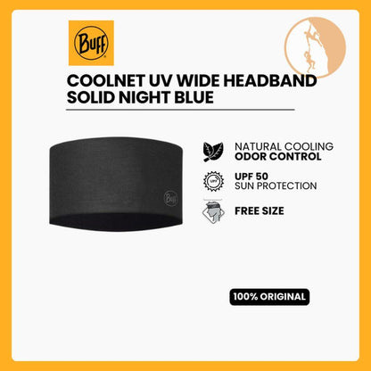 Buff Original Coolnet UV Wide Headband Solid Night Blue