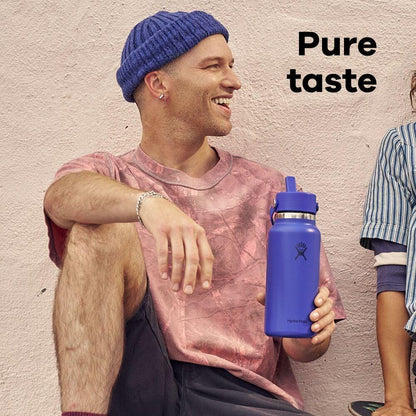 Botol Minum/Tumbler Berpergian - Hydro Flask Wide Mouth with Flex Straw Cap 32oz (Popstar Pink)