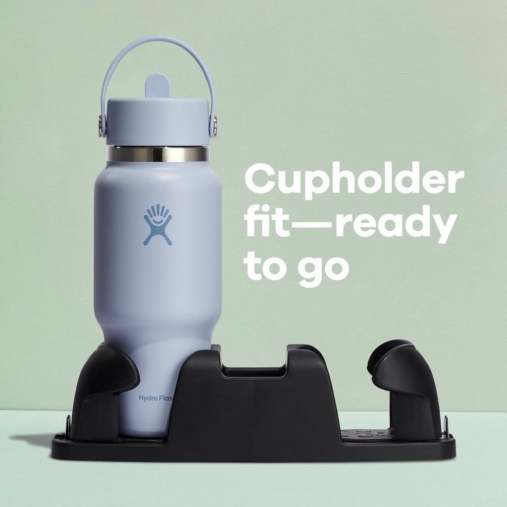 Botol Minum/Tumbler Berpergian - Hydro Flask Wide Mouth Flex Straw Cap Travel Bottle 24oz (White 2.0)