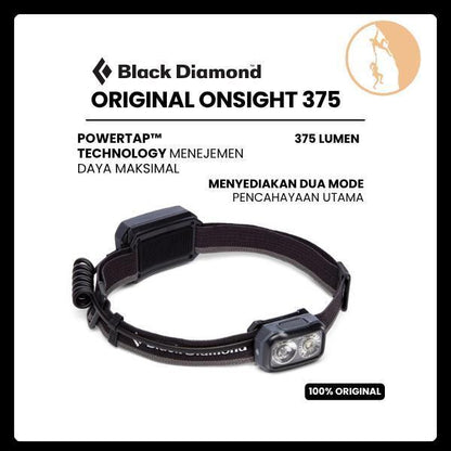 Senter Kepala - Black Diamond Original Onsight 375 Headlamp Graphite