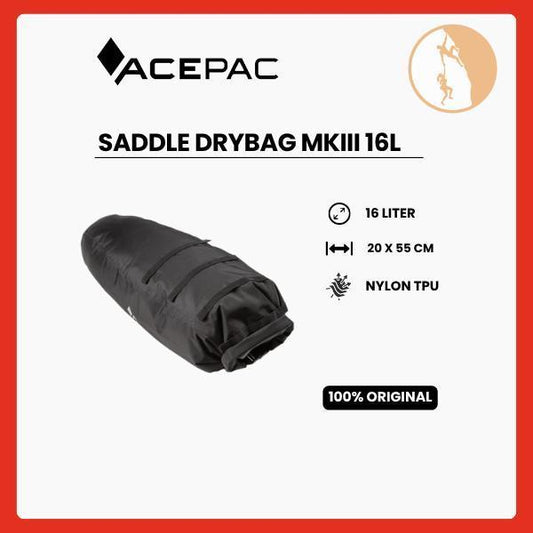 Tas Sepeda Acepac - Saddle Drybag MKIII Black 16L