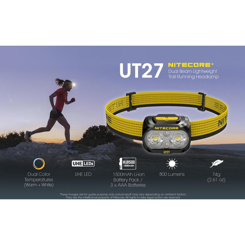 Nitecore Headlamp UT27 800 Lumens - Black