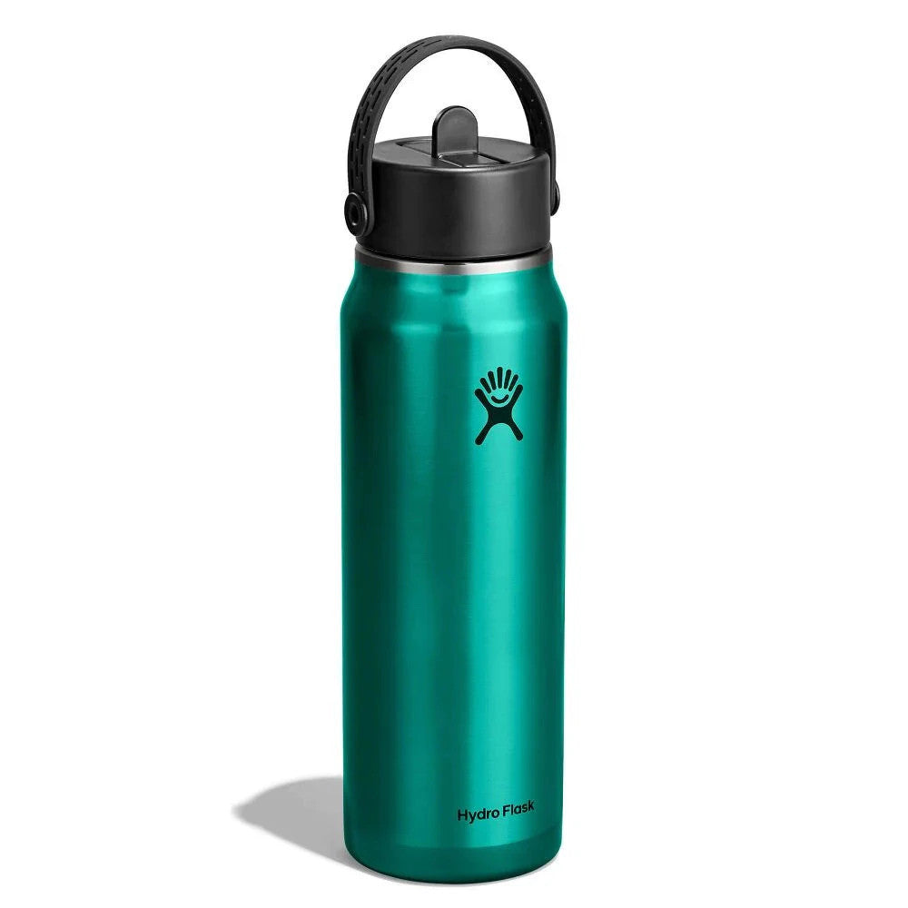Botol Minum/Tumbler Ringan - Hydro Flask Lightweight Wide Mouth Flex Straw Cap 32oz/946ml (Emerald Green)