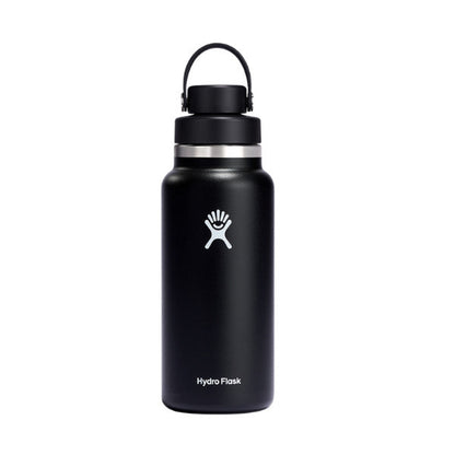 Botol Minum/Tumbler - Hydro Flask Wide Mouth Flex Chug Cap 32oz/946ml (Black)
