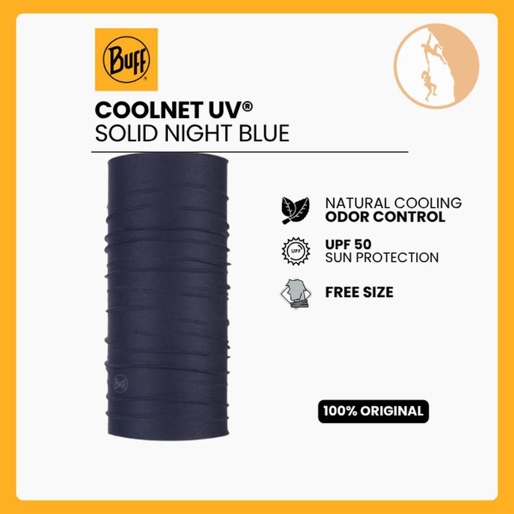 Bandana Masker Multifungsi - Buff Original Coolnet Uv Solid Night Blue