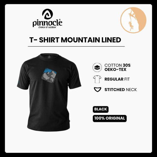 Pinnacle T- Shirt Mountain Lined Black