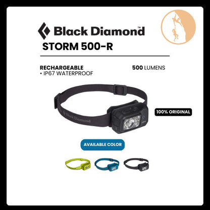 Senter Kepala - Black Diamond Storm 500-R Rechargeable Headlamp