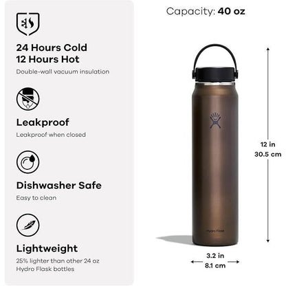 Botol Minum/Tumbler Ringan - Hydro Flask Lightweight Wide Mouth Flex Cap 40oz/1183ml (Tourmaline)