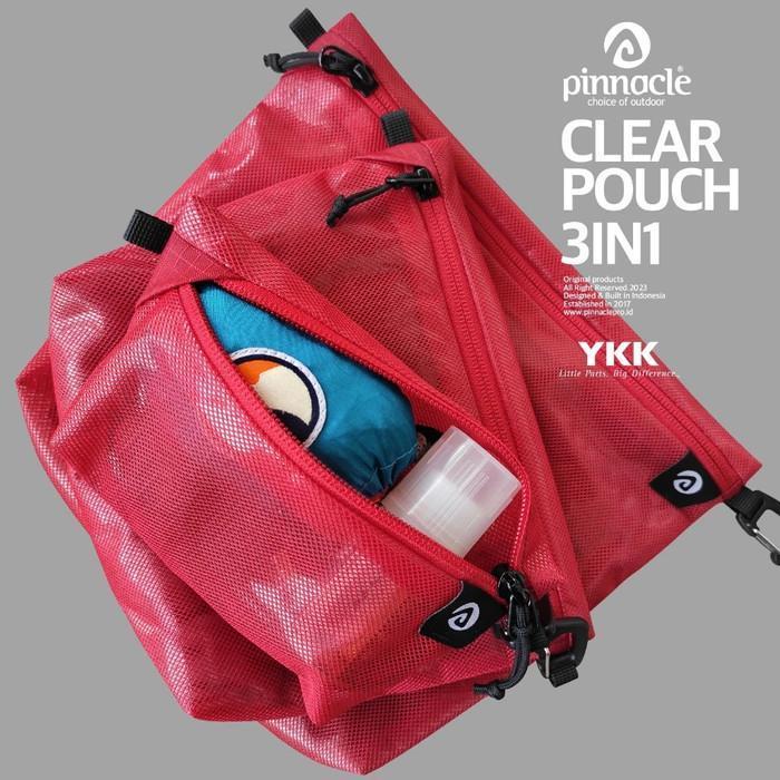 Pinnacle Clear Pouch (3 in 1) - Tas Aksesoris/Travel Organizer