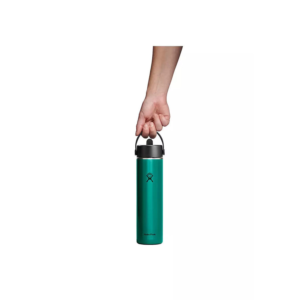 Botol Minum/Tumbler Ringan - Hydro Flask Lightweight Wide Mouth Flex Straw Cap 24oz/709ml (Emerald Green)