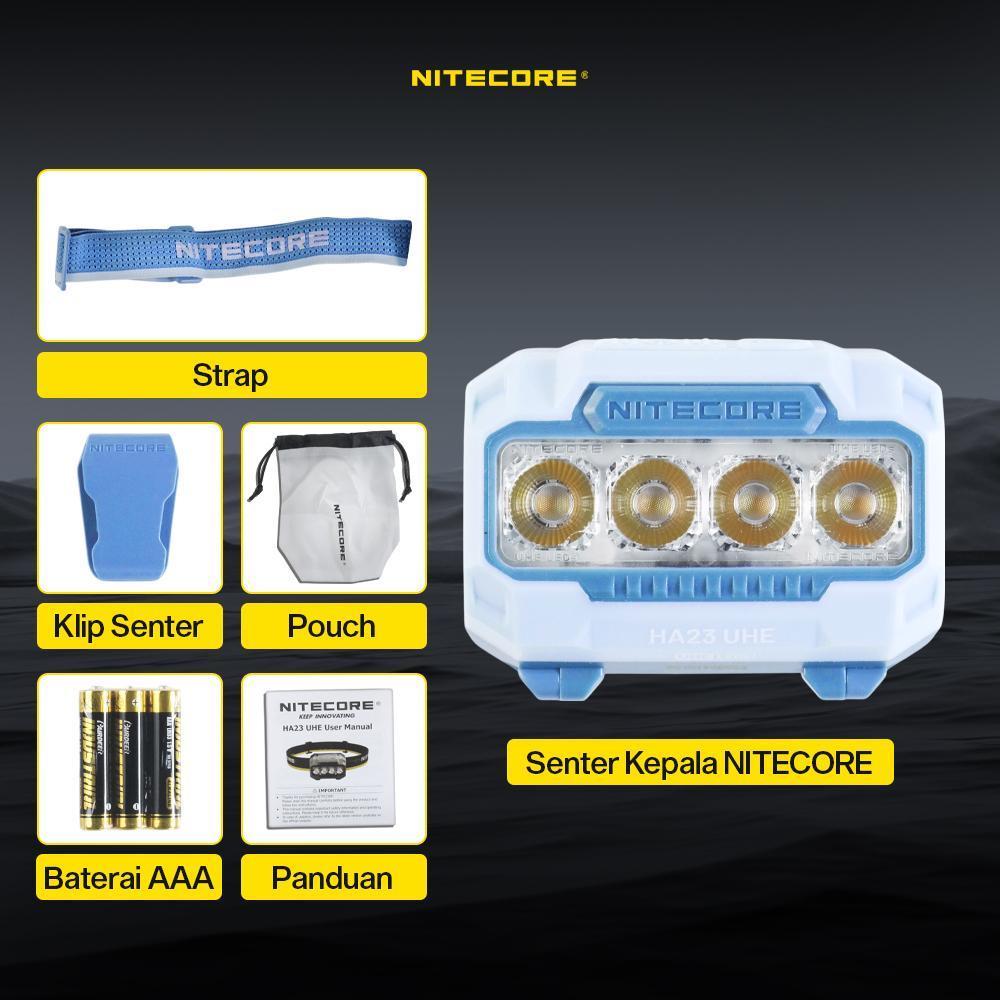Nitecore Headlamp HA23 UHE 600 Lumens - Blue