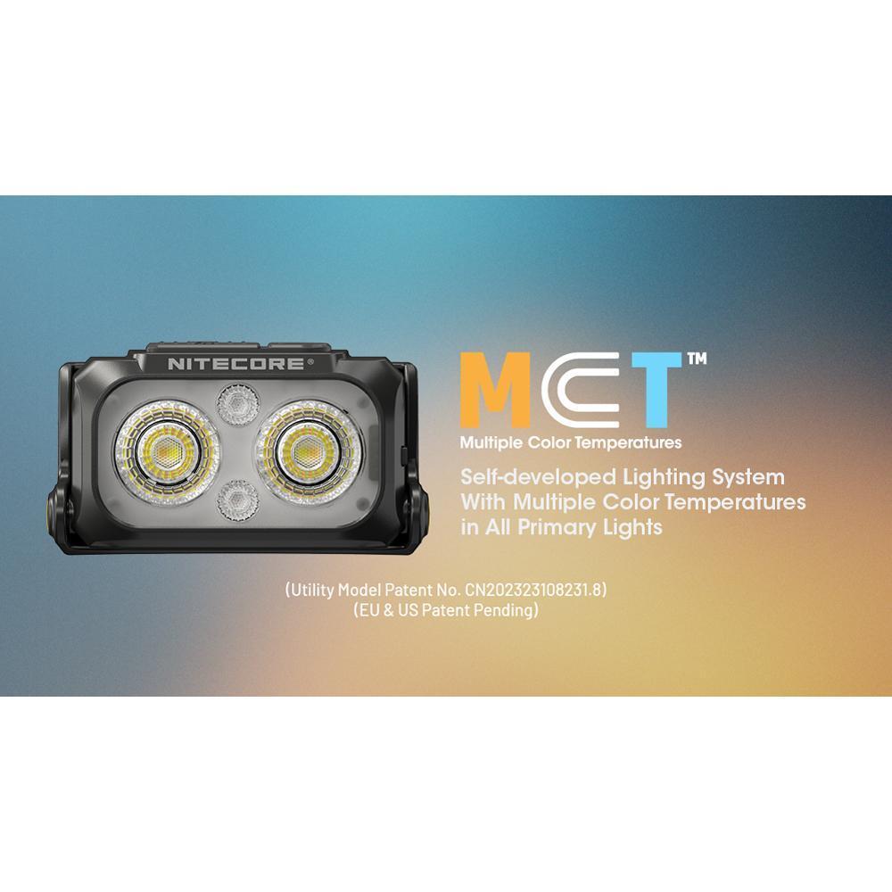 Nitecore Headlamp NU25 MCT 700mAh 400 Lumens - Black