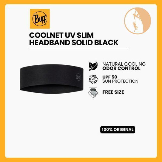 Buff Original CoolNet UV Slim Headband Solid Black