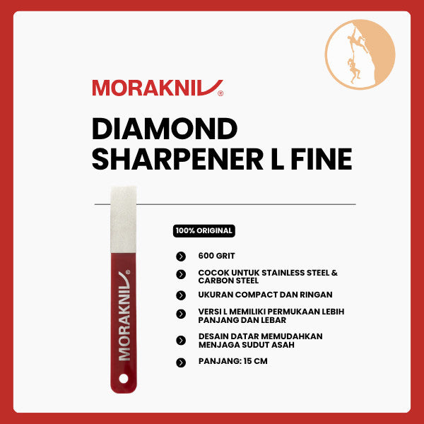 Pengasah Pisau Outdoor 600 Grit - Morakniv Diamond Sharpener L Fine