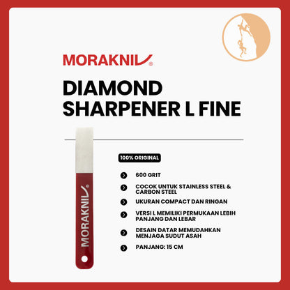 Pengasah Pisau Outdoor 600 Grit - Morakniv Diamond Sharpener L Fine