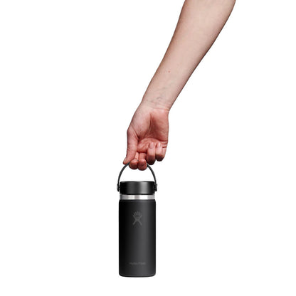 Botol Minum/Tumbler - Hydro Flask Wide Mouth Flex Cap 16oz/473ml (Black 2.0)