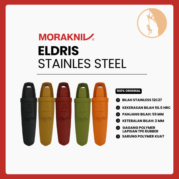 Pisau Saku Stainless Steel/Outdoor/Bushcraft - Morakniv Eldris (S)