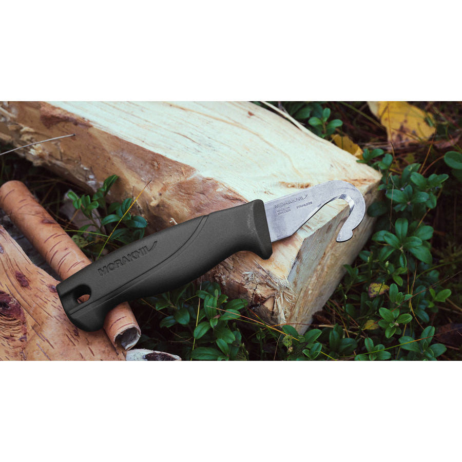 Pisau Berburu/Bushcraft Stainless Steel - Morakniv Belly Opener 351/Gut Hook