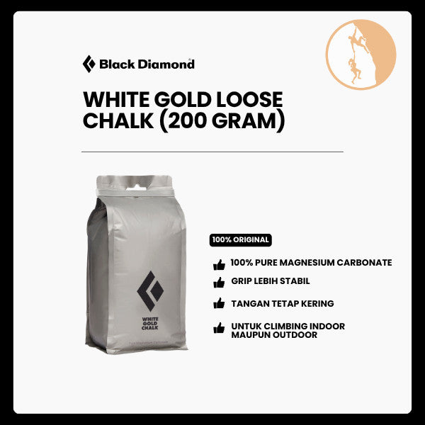 Kapur Panjat Tebing - Black Diamond White Gold Loose Chalk (200 gram)