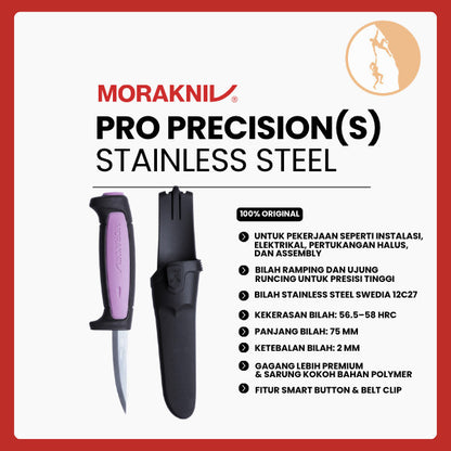 Pisau Stainless Steel Presisi/Konstruksi/Crafting - Morakniv Pro Precision (S)