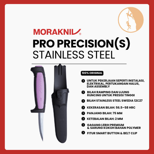 Pisau Stainless Steel Presisi/Konstruksi/Crafting - Morakniv Pro Precision (S)