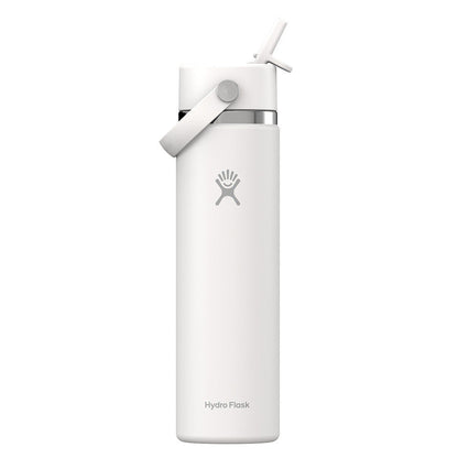 Botol Minum/Tumbler - Hydro Flask Wide Mouth Flex Straw Cap 24oz/710ml (White 2.0)