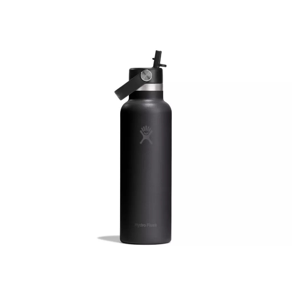 Botol Minum/Tumbler Dengan Sedotan - Hydro Flask Standard Flex Straw Cap 21oz/621ml (Black 2.0)