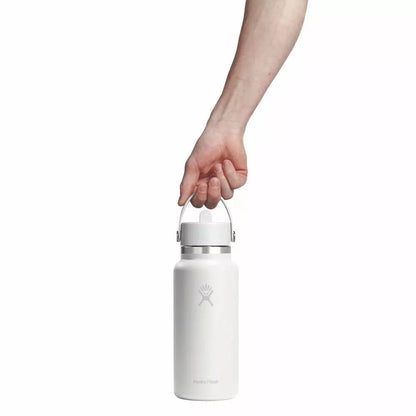Botol Minum/Tumbler Dengan Sedotan - Hydro Flask Wide Mouth Flex Straw Cap 32oz/946ml (White 2.0)