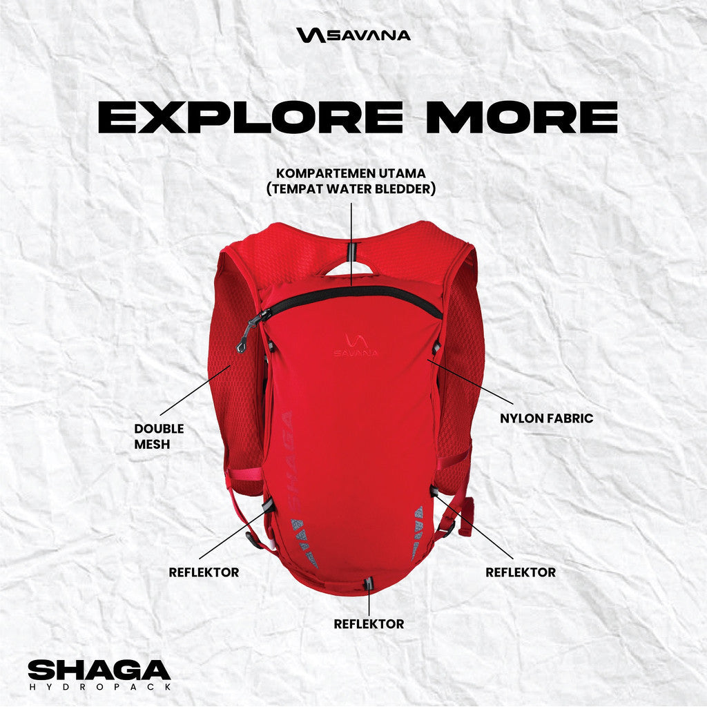 Rompi/Tas Hydropack Olahraga Running - Savana Shaga