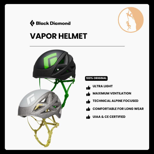 Helm Panjat Tebing/Ultralight UIAA CE Certified - Black Diamond VAPOR Climbing Helmet