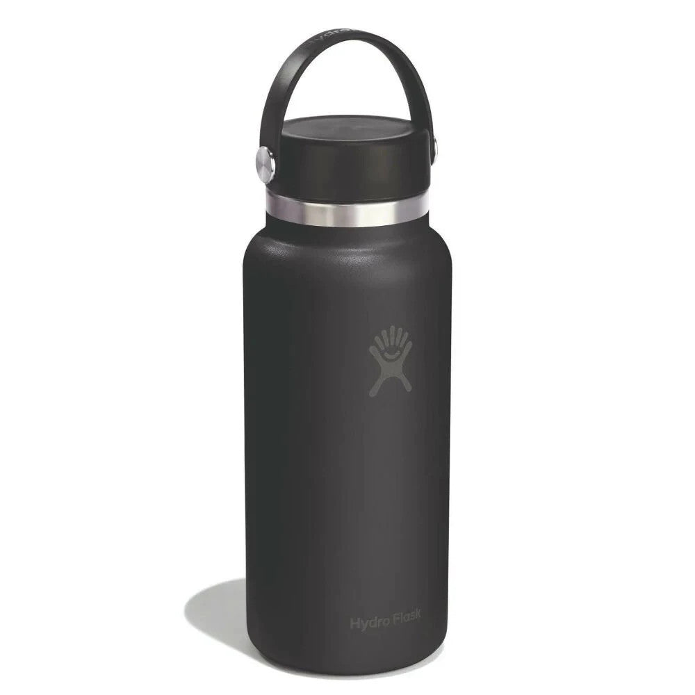 Botol Minum/Tumbler - Hydro Flask Wide Mouth Flex Cap 32oz/946ml (Black 2.0)