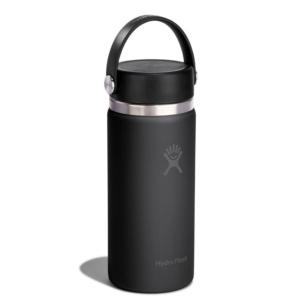 Botol Minum/Tumbler - Hydro Flask Wide Mouth Flex Cap 16oz/473ml (Black 2.0)
