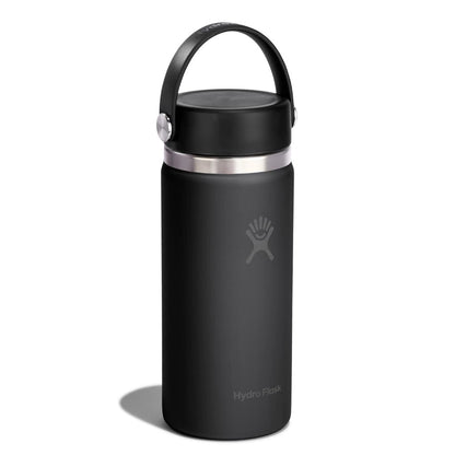 Botol Minum/Tumbler - Hydro Flask Wide Mouth Flex Cap 16oz/473ml (Black 2.0)