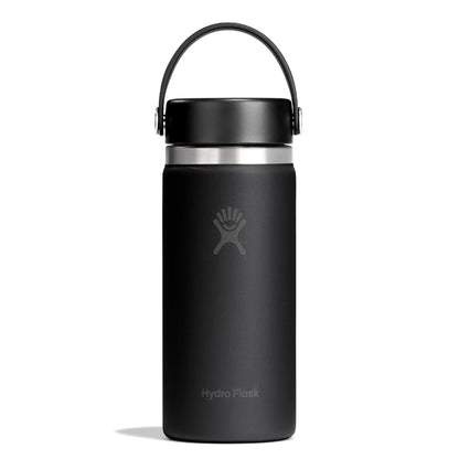 Botol Minum/Tumbler - Hydro Flask Wide Mouth Flex Cap 16oz/473ml (Black 2.0)