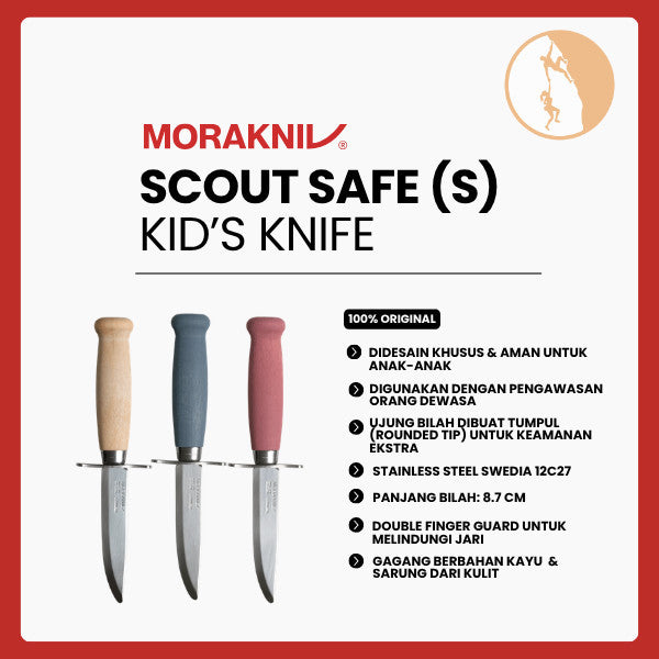 Pisau Stainless Steel Anak-anak/Remaja - Morakniv Scout 39 Safe (S)