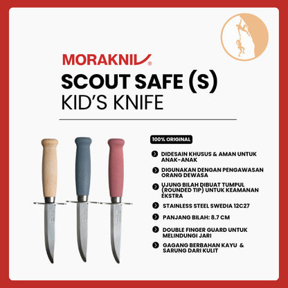 Pisau Stainless Steel Anak-anak/Remaja - Morakniv Scout 39 Safe (S)