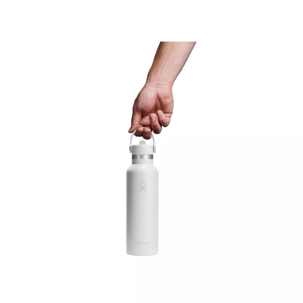 Botol Minum/Tumbler Dengan Sedotan - Hydro Flask Standard Flex Straw Cap 21oz/621ml (White 2.0)