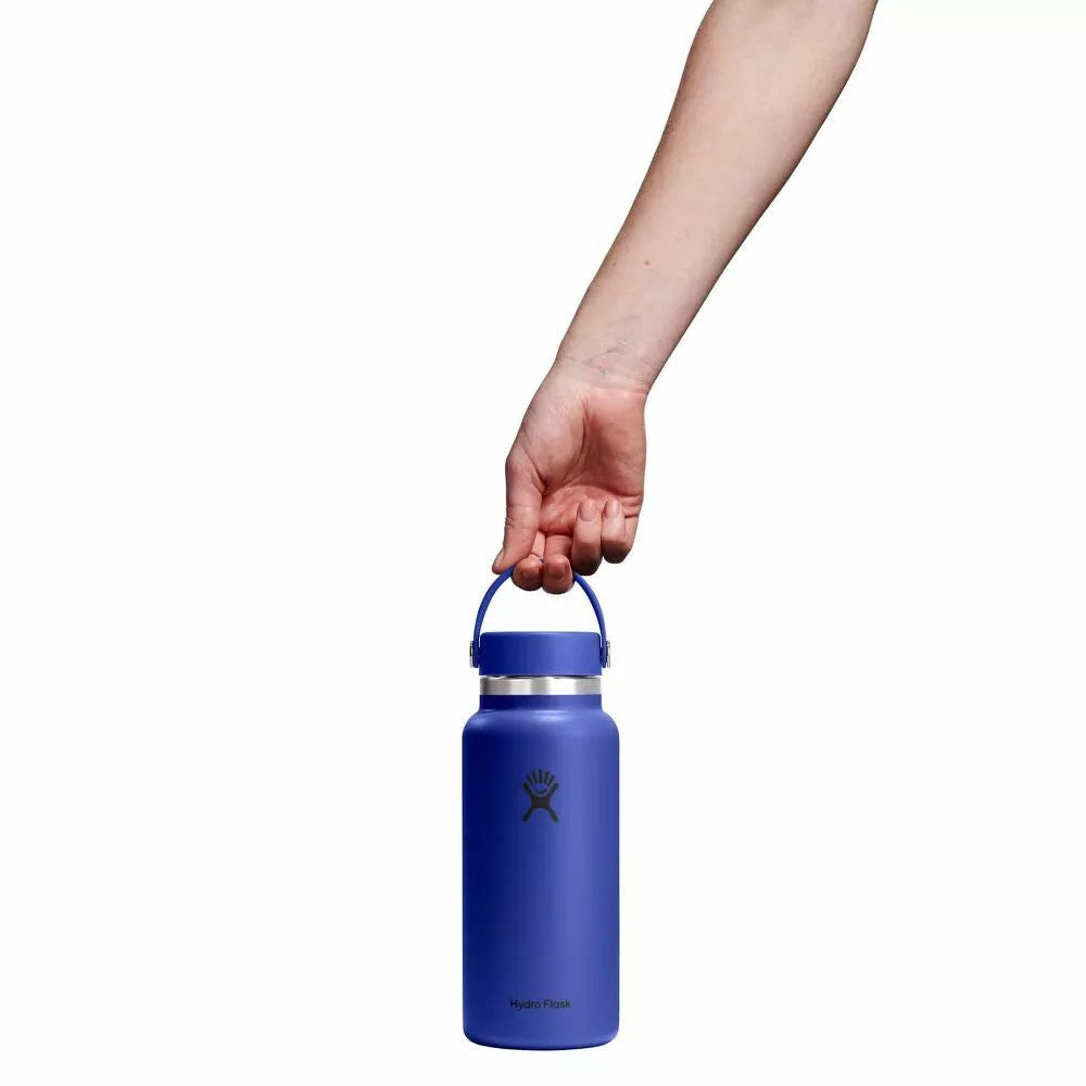Botol Minum/Tumbler - Hydro Flask Wide Mouth Flex Cap 32oz/946ml (Capri Blue)
