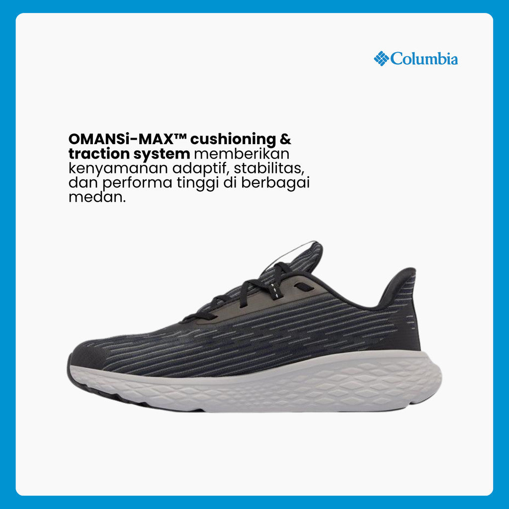 Sepatu Lari Pria - Columbia Men's Konos Swift Running Shoes - Black/Sea Salt