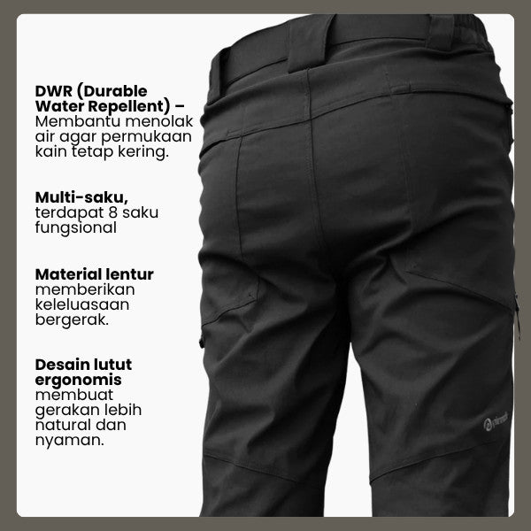 Celana Gunung Pria - Pinnacle Vetta Pro Hike Pant (Black)