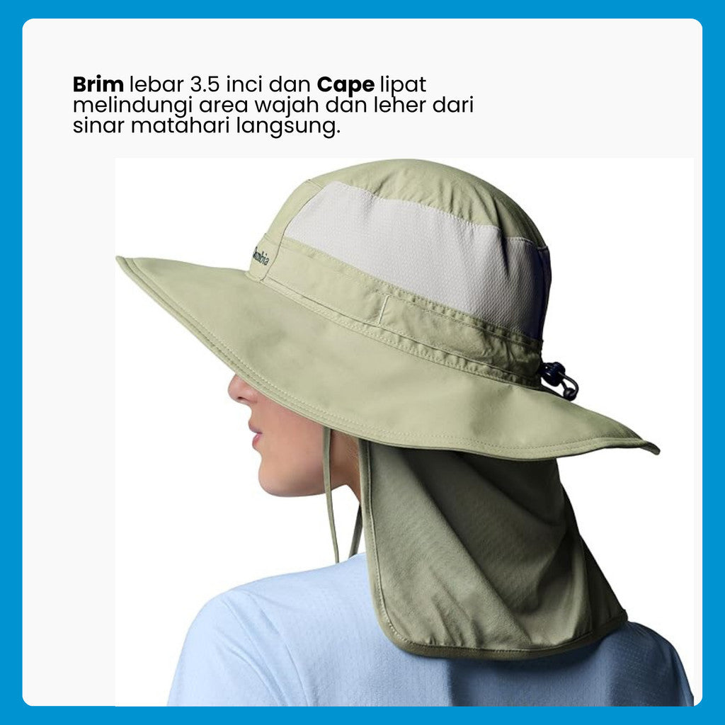 Topi Booney Hiking -  Columbia Coolhead III Zero Booney Hat (Safari)