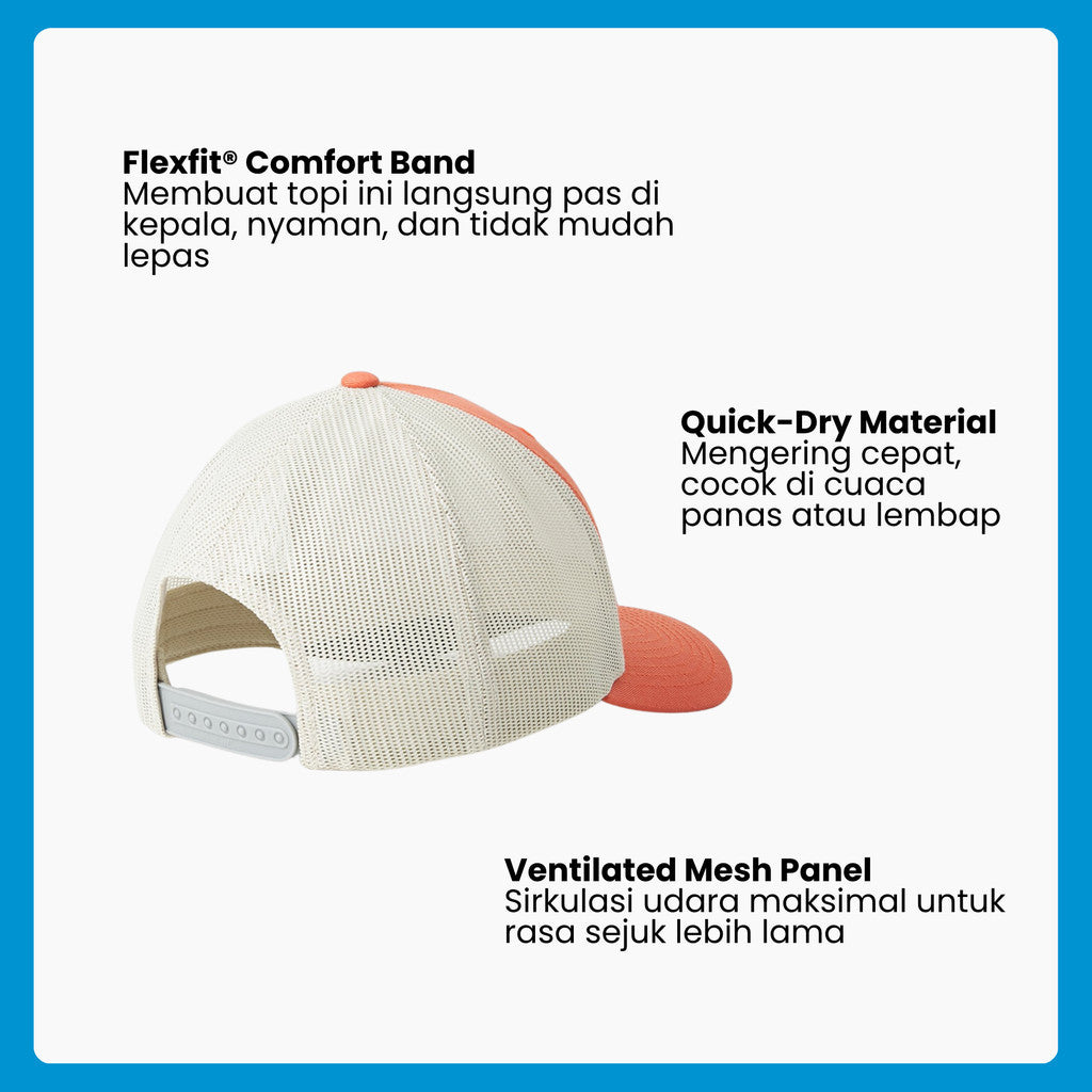 Snapback Cap Columbia Mesh Classic (Tuscan/Dark Stone) - Flexfit Outdoor Hat