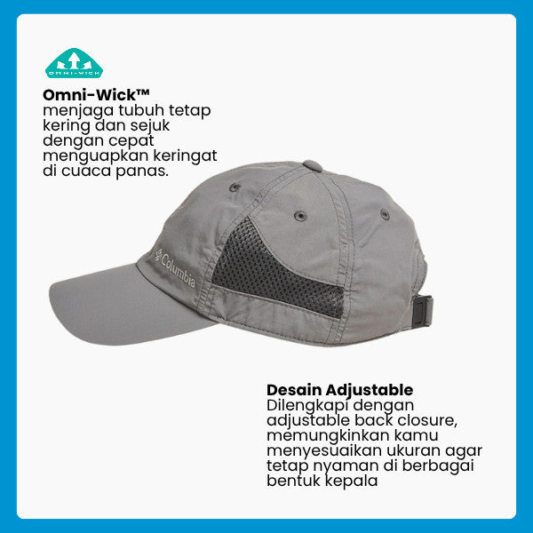 Topi Outdoor Unisex Columbia Tech Shade II Hat (City Grey)