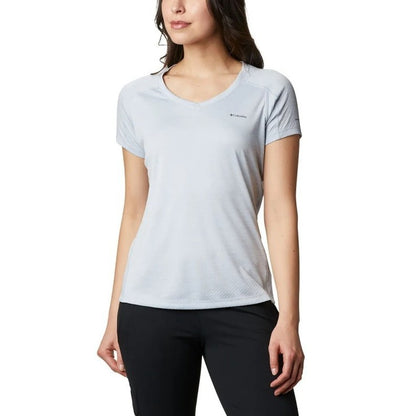 Kaos  Olahraga Wanita  - Columbia Womens Zero Rules SS Shirt (Cirrus Grey Heather)