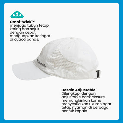 Topi Outdoor Unisex Columbia Tech Shade II Hat (White)