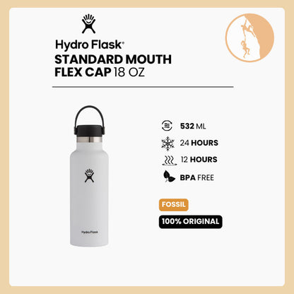 Hydro Flask Standard Mouth Flex Cap 18oz/ ml - WHITE
